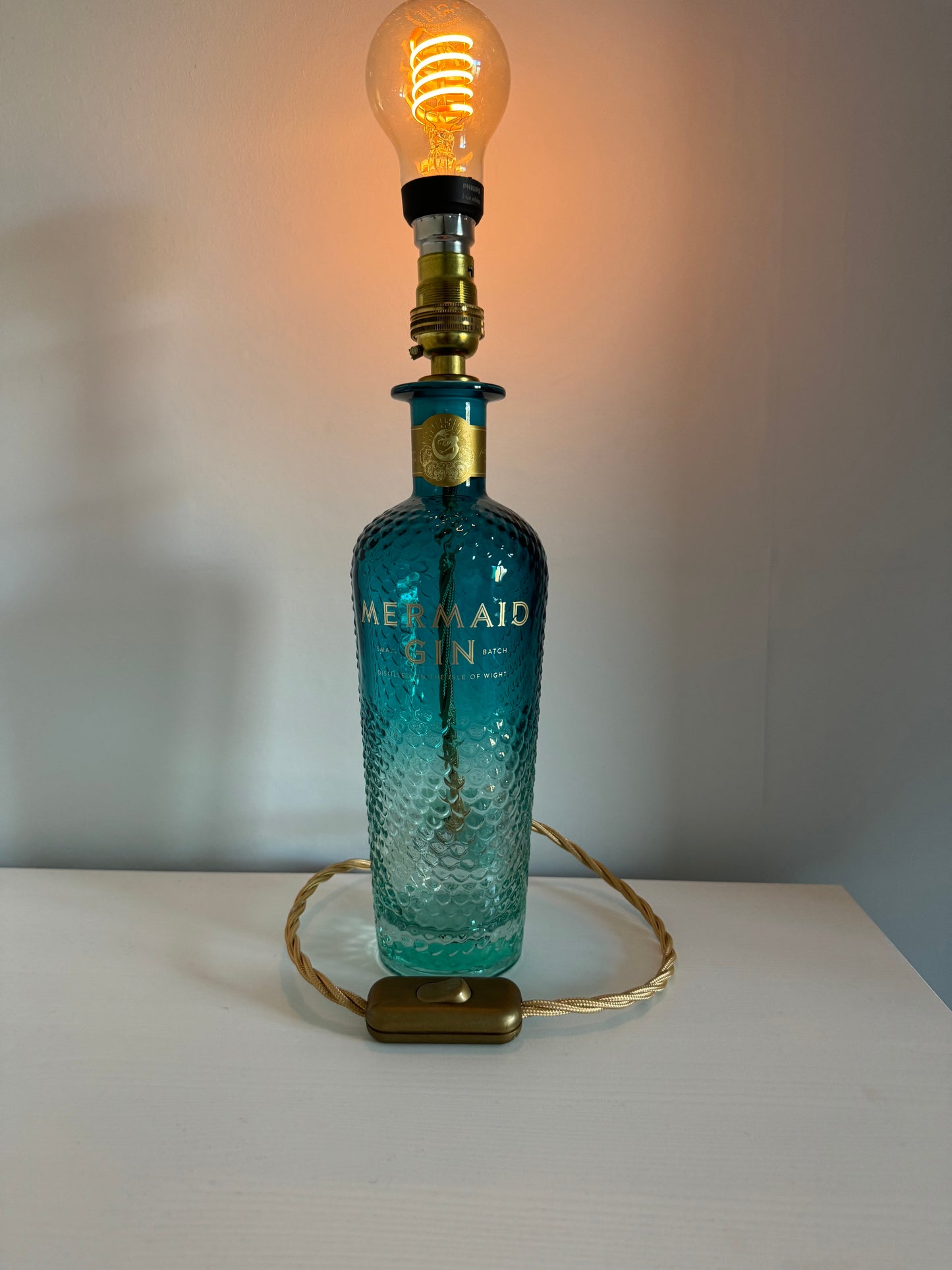Mermaid Blue Gin Lamp