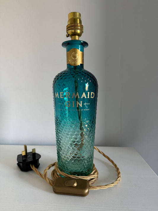 Mermaid Blue Gin Lamp